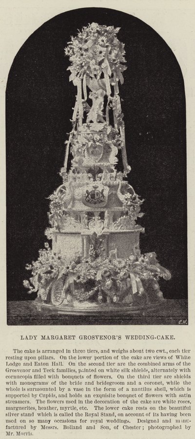 Pastel de boda de Lady Margaret Grosvenor de English Photographer