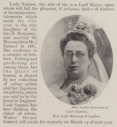 Lady Samuel, nueva alcaldesa de Londres de English Photographer