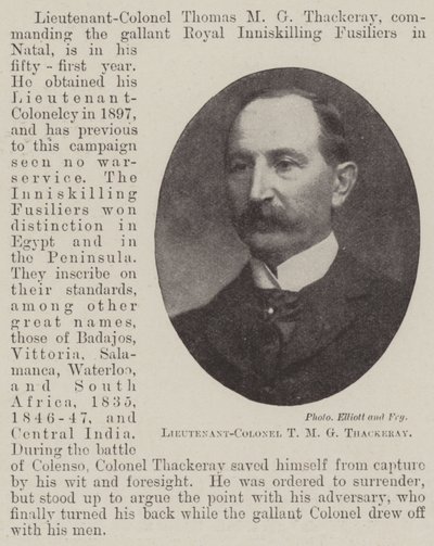 Teniente Coronel T M G Thackeray de English Photographer