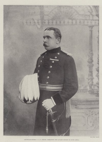 Teniente General J D P French, comandando la División de Caballería en Sudáfrica de English Photographer