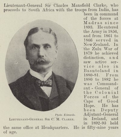 Teniente-General Sir C M Clarke de English Photographer