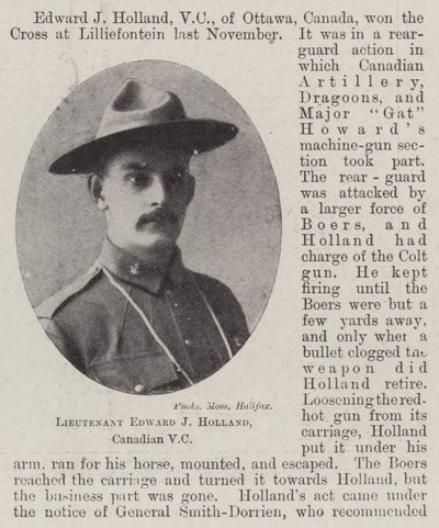 Teniente Edward J. Holland, VC Canadiense de English Photographer