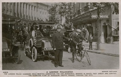 Policía de Londres. Postal enviada el 4 de julio de 1913. de English Photographer