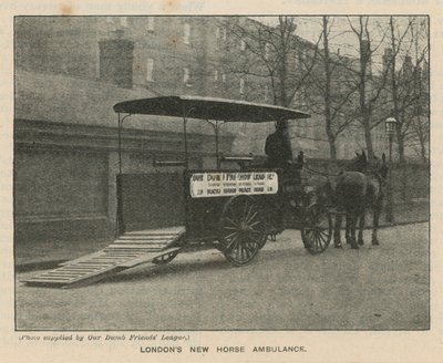 Nueva ambulancia de caballos de Londres de English Photographer