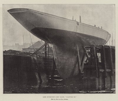 El nuevo yate de Lord Dunraven, Valkyrie III de English Photographer