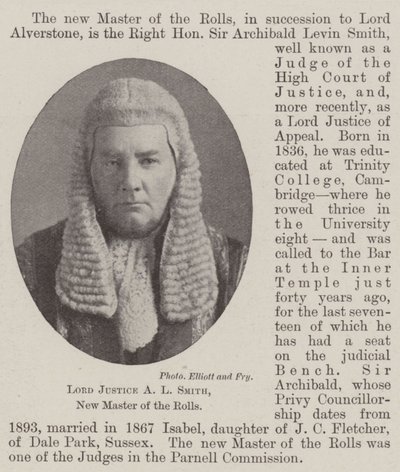 Lord Justice A L Smith, Nuevo Maestro de los Rollos de English Photographer