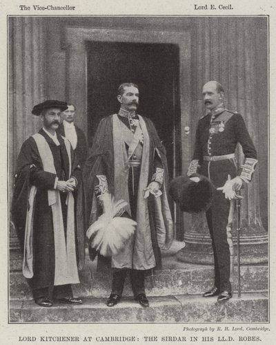 Lord Kitchener en Cambridge, el Sirdar con sus ropas de LLD de English Photographer