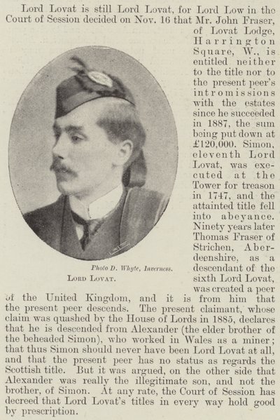Lord Lovat de English Photographer