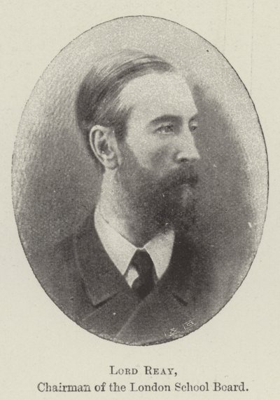 Lord Reay, presidente de la Junta Escolar de Londres de English Photographer