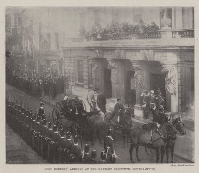 La llegada de Lord Roberts al Instituto Hartley, Southampton de English Photographer