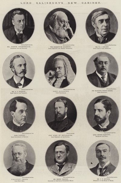 El Nuevo Gabinete de Lord Salisbury de English Photographer