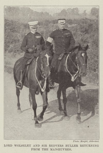 Lord Wolseley y Sir Redvers Buller regresando de las Maniobras de English Photographer