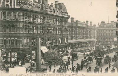 Estación Ludgate Hill y Calle New Bridge, Londres de English Photographer