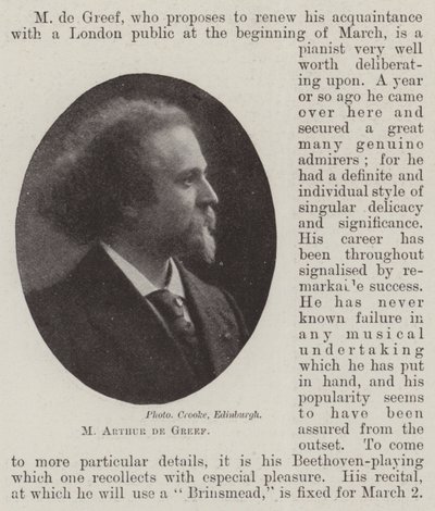 Sr. Arthur de Greef de English Photographer