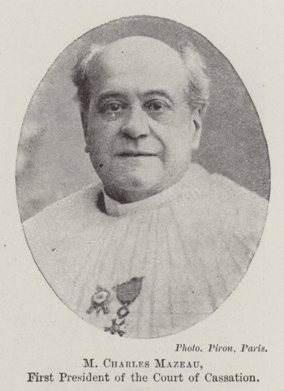 Sr. Charles Mazeau, primer presidente del Tribunal de Casación de English Photographer