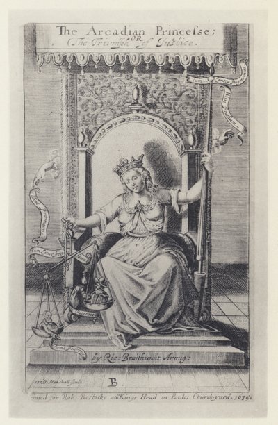 M Silesio, La princesa arcadiana, Tr R Brathwait, T Harper para Bostocke 1635 de English Photographer