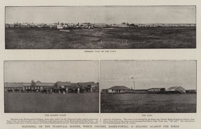 Mafeking, en la Frontera del Transvaal, que el Coronel Baden-Powell está defendiendo contra los Bóers de English Photographer