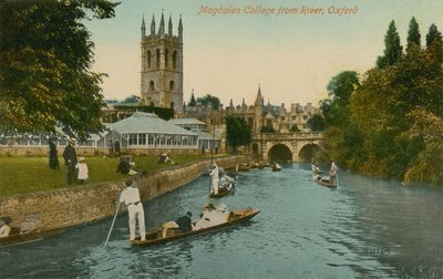 Magdalen College, Oxford, desde el río de English Photographer