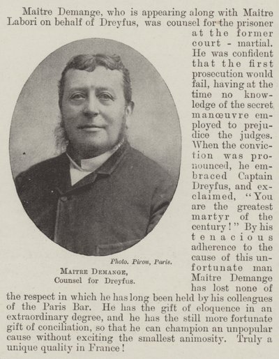 Maitre Demange, abogado de Dreyfus de English Photographer