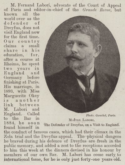 Maître Labori, el Defensor de Dreyfus, en una Visita a Inglaterra de English Photographer