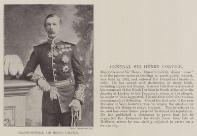 El mayor general Sir Henry Colvile de English Photographer
