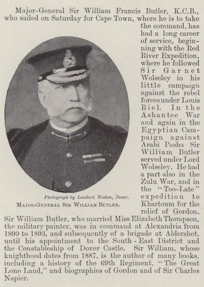 Mayor-General Sir William Butler de English Photographer