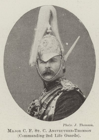 El mayor C. F. St. C. Anstruther-Thomson, comandante de la 2ª Guardia de Vida de English Photographer