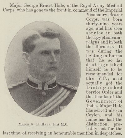 Mayor G E Hale, RAMC de English Photographer