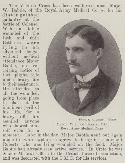 Mayor William Babtie, VC, Cuerpo Médico del Ejército Real de English Photographer