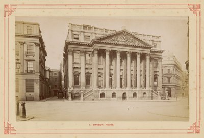 Mansion House, Queen Victoria Street, Londres de English Photographer