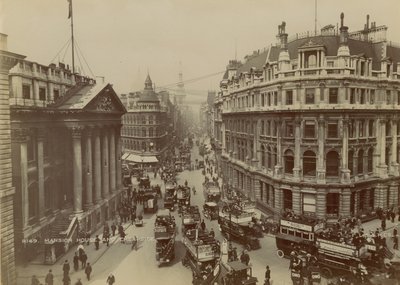 Mansion House, Queen Victoria Street y Cheapside, Londres de English Photographer