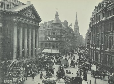 Mappin y Webb, Cheapside, desde Mansion House mirando al oeste, Ciudad de Londres, 1895 de English Photographer