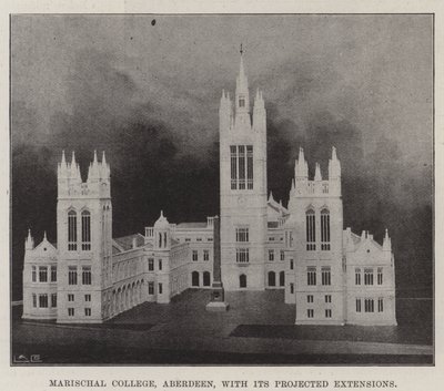 Marischal College, Aberdeen, con sus Proyecciones de Extensión de English Photographer