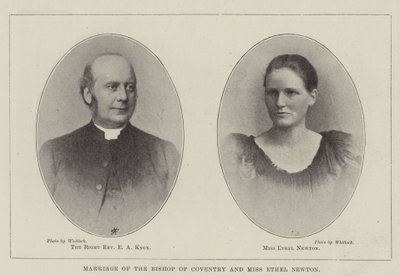 Matrimonio del Obispo de Coventry y la Srta. Ethel Newton de English Photographer