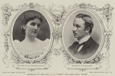 Matrimonio del Honorable G N Curzon y la Srta. Mary Leiter de English Photographer