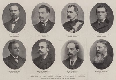 Miembros del recién elegido Consejo del Condado de Londres de English Photographer