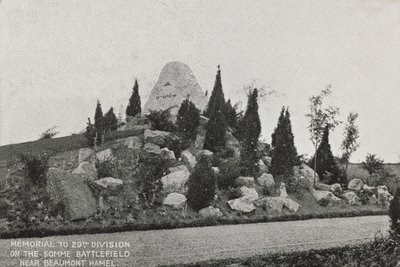 Memorial a la 29ª División en el campo de batalla del Somme, cerca de Beaumont Hamel de English Photographer