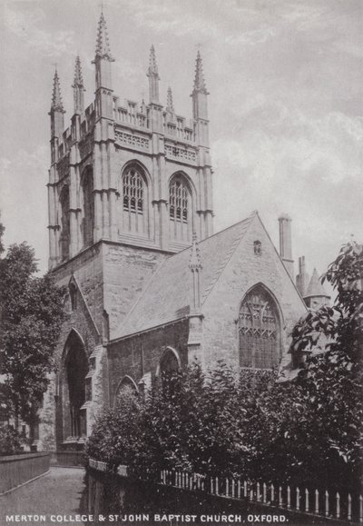 Colegio Merton y la Iglesia de San Juan Bautista, Oxford de English Photographer