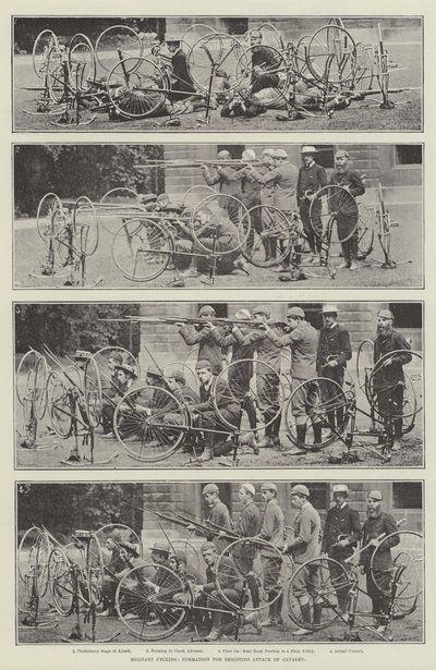 Ciclismo Militar, Formación para Resistir el Ataque de Caballería de English Photographer