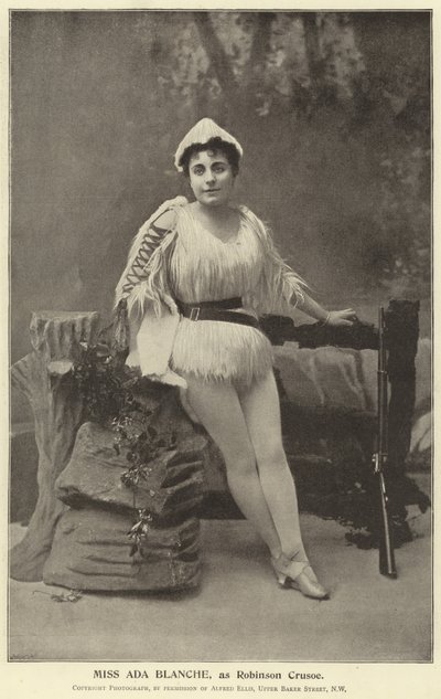 Señorita Ada Blanche, como Robinson Crusoe de English Photographer