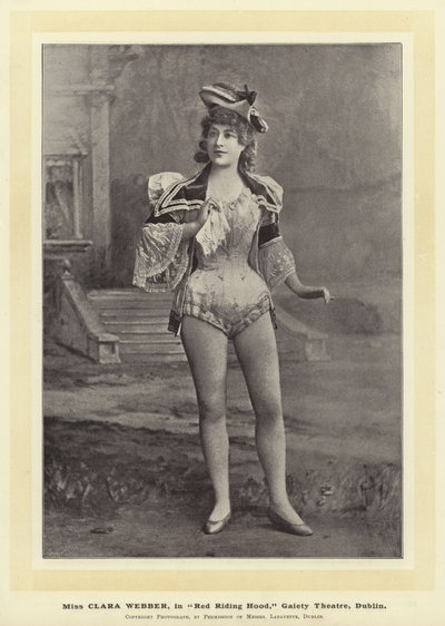 Miss Clara Webber, en Caperucita Roja, Gaiety Theatre, Dublín de English Photographer