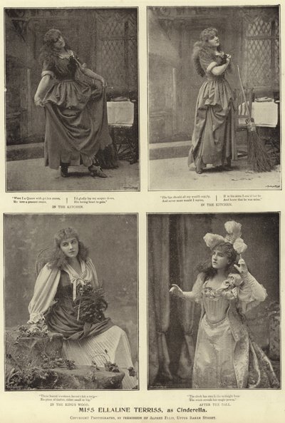 Señorita Ellaline Terriss, como Cenicienta de English Photographer
