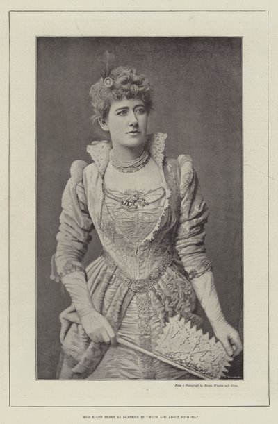 Miss Ellen Terry como Beatrice en Mucho Ruido y Pocas Nueces de English Photographer