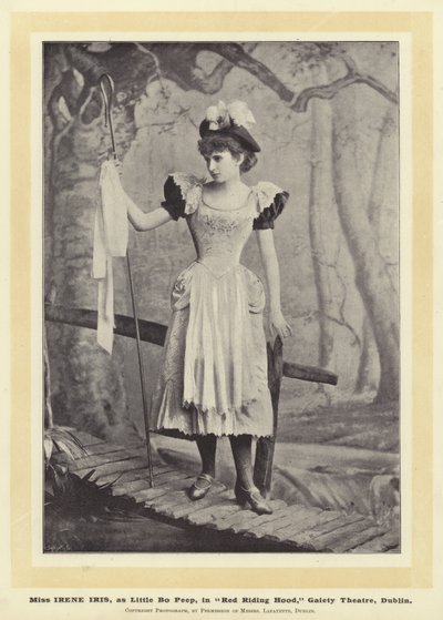 Miss Irene Iris, como Little Bo Peep, en Caperucita Roja, Gaiety Theatre, Dublín de English Photographer