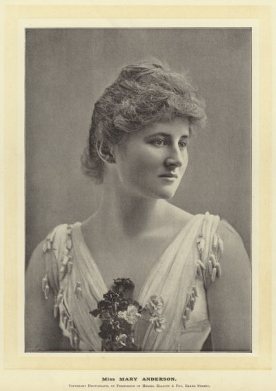 Miss Mary Anderson de English Photographer