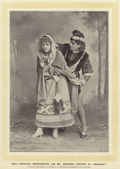 Miss Phyllis Broughton y Mr Hayden Coffin en Marjorie de English Photographer