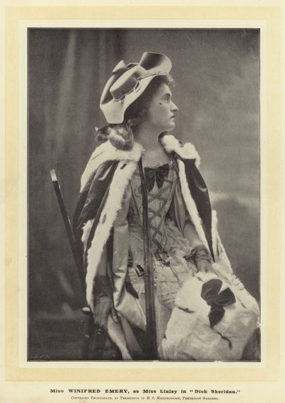 Miss Winifred Emery, como Miss Linley en Dick Sheridan de English Photographer
