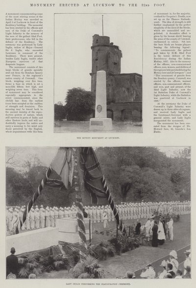 Monumento erigido en Lucknow al 32º de Infantería de English Photographer