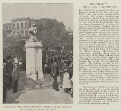 Monumento al difunto Robert Louis Stevenson en San Francisco de English Photographer