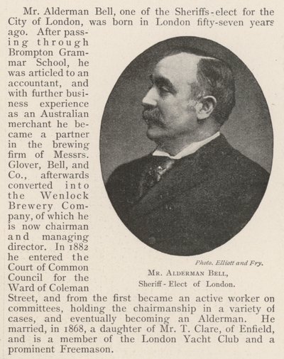 Sr. Alderman Bell, Sheriff-Electo de Londres de English Photographer